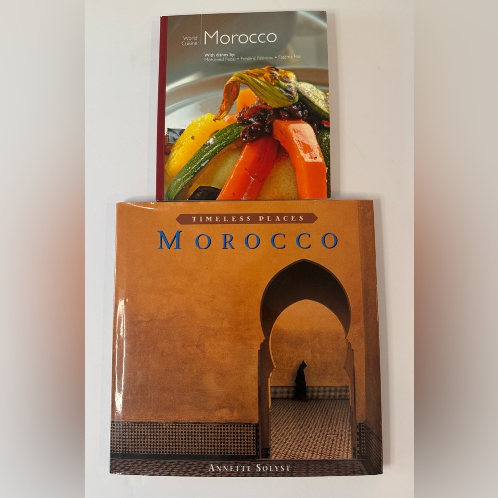 Morocco 2 Book Bundle, World Cuisine (2005) & Timeless Places (2000)